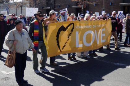 marching with Love banner